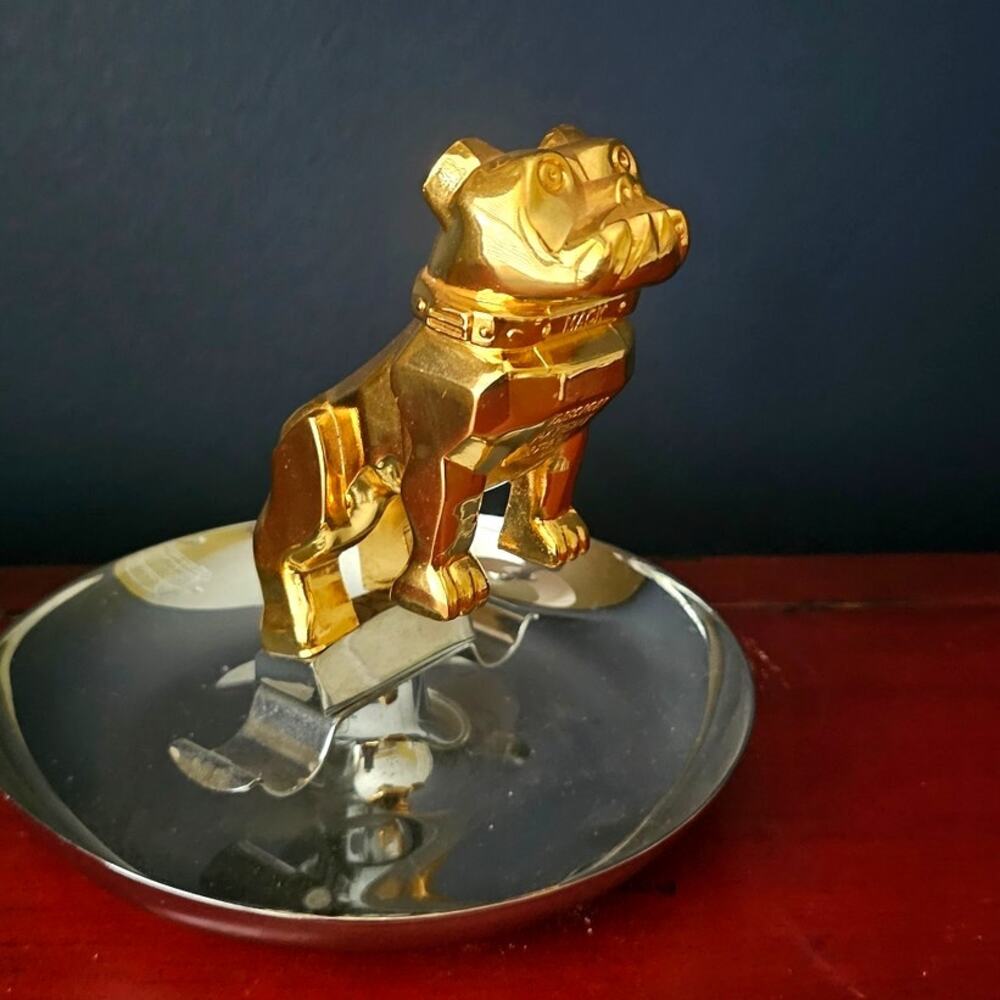 Vintage MACK Truck Bulldog Hood Ornament Cigar Ashtray